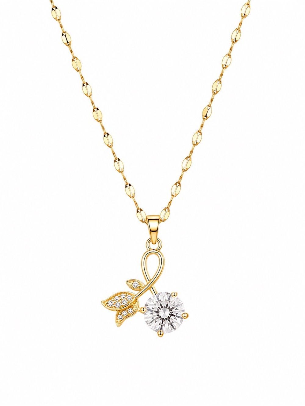 Statement Crystal Flower Pendant Necklace - Women's Jewelry
